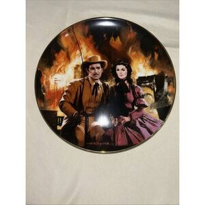 Gone With The Wind, The Burning Of Atlanta Plate, by Howard Rogers 1988 Vintage